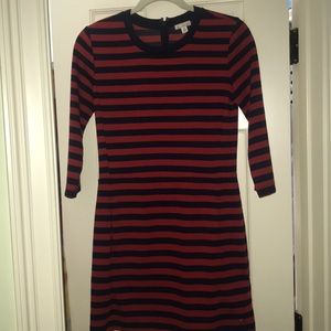 GAP red and blue striped dress